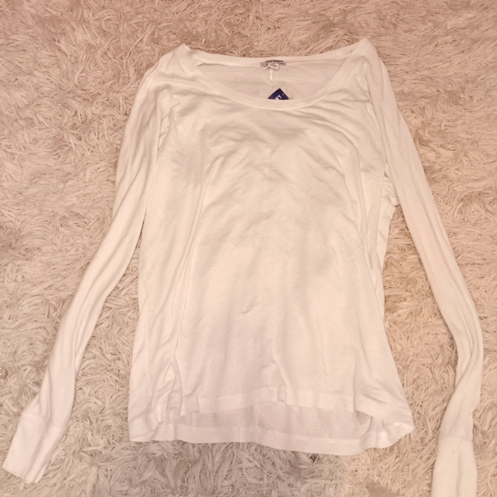 Old Navy Cream Colored Long Sleeve Shirt  Size L NWT
